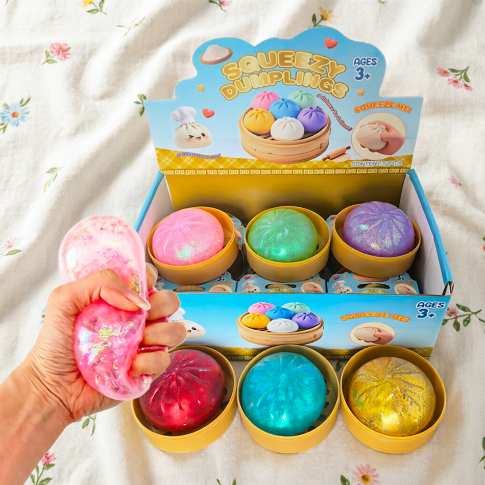Ornament Ball Set - Colorful Dumpling Squishies Stress Balls Reusable