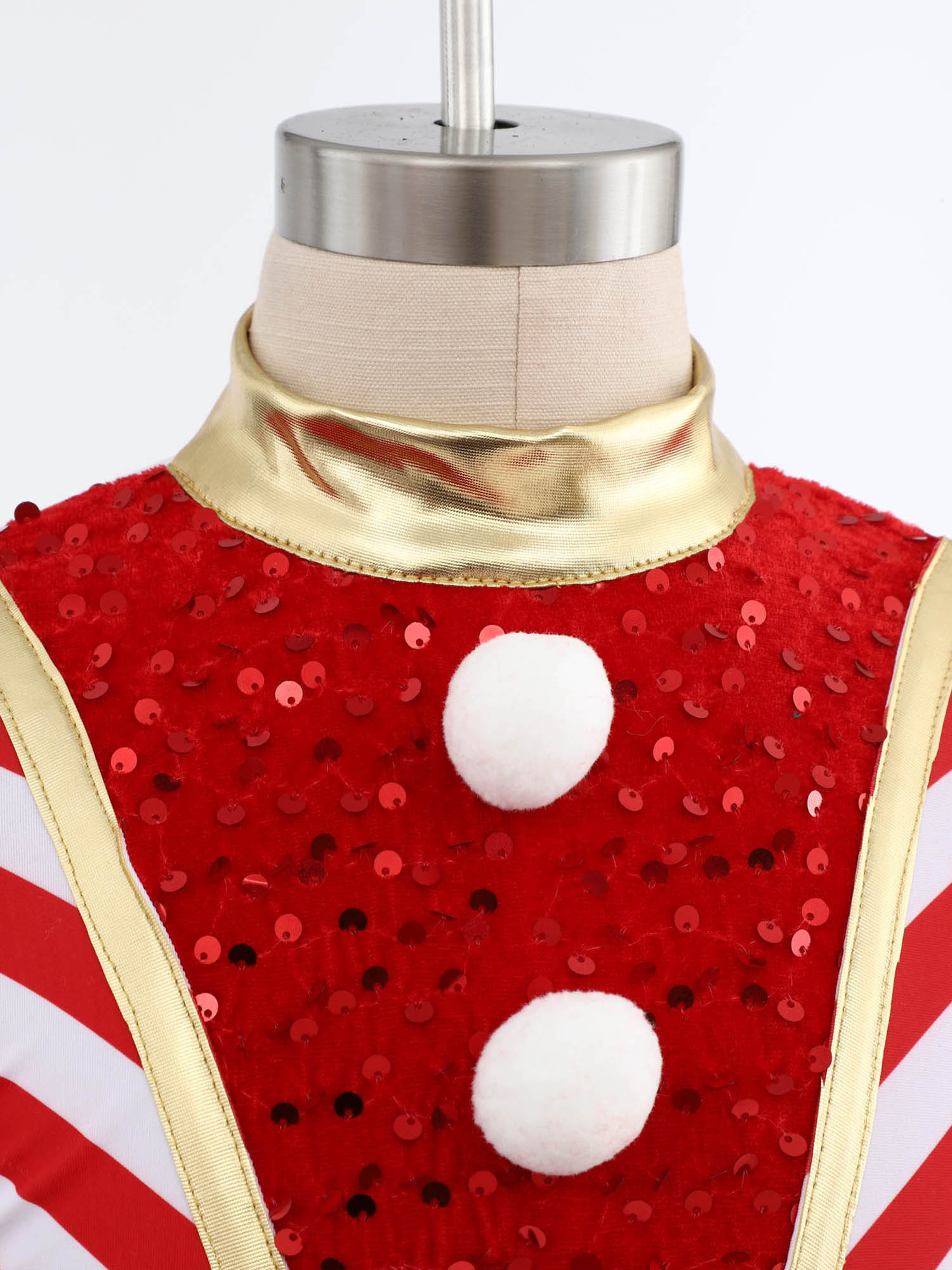 Kids Girls Long Sleeve Sequin  - Elf Costume Christmas ulasan dan harga