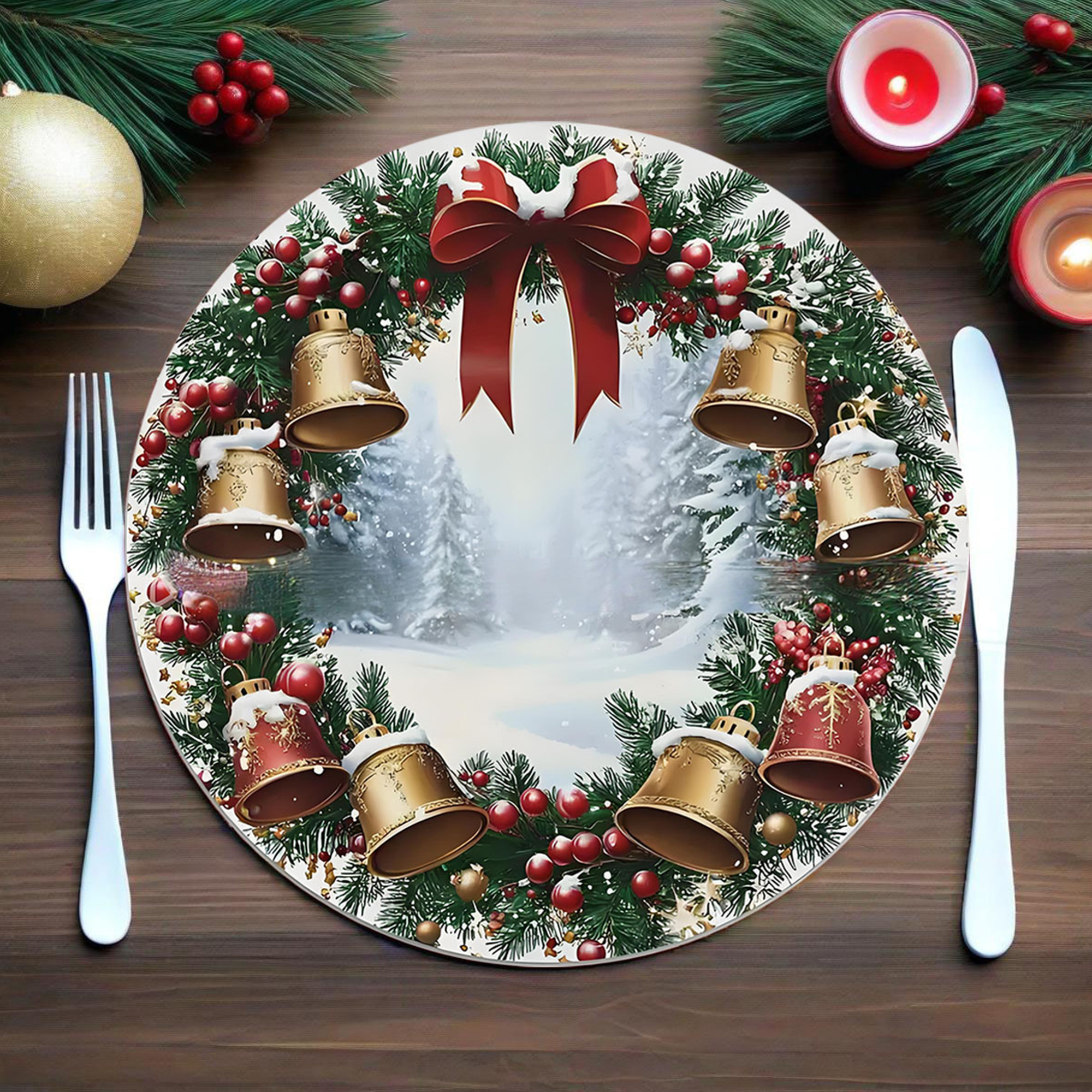 Christmas Table Runner Festive - Christmas Table Runner ulasan dan harga
