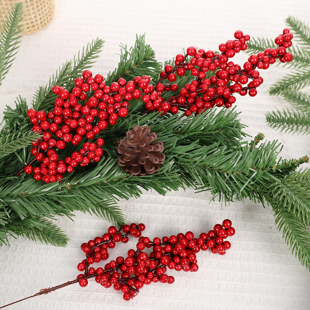 10/1Pcs Artificial Red Berries - Christmas Tree Artificial ulasan dan harga