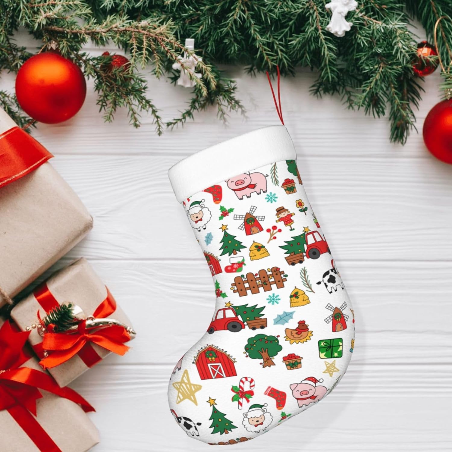 Farm Animals Christmas Stockin - Christmas Stocking Hanging ulasan dan harga