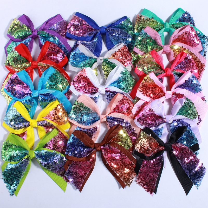 12CM Big Bling Sequins Grosgra - Ribbon Bow Gift ulasan dan harga