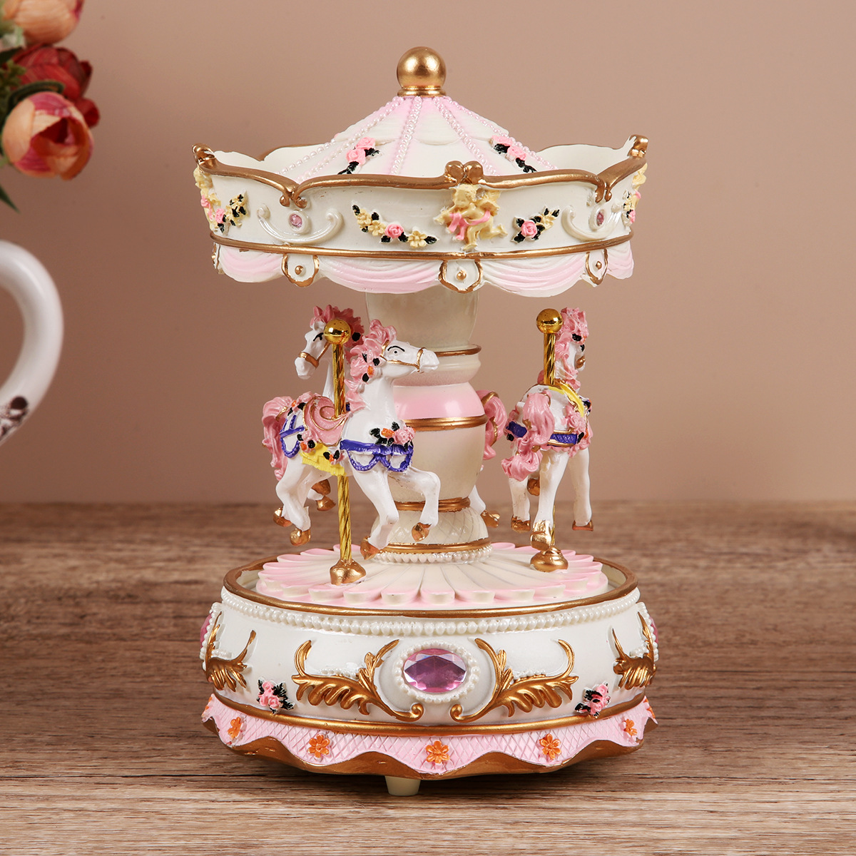 Luminous Carousel Music Box Mu - Snow Globe Musical ulasan dan harga