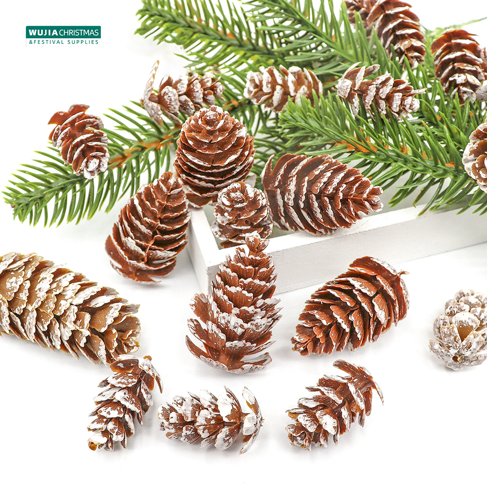 24Pcs Christmas Fake Pine Cone - Christmas Wreath Fake ulasan dan harga