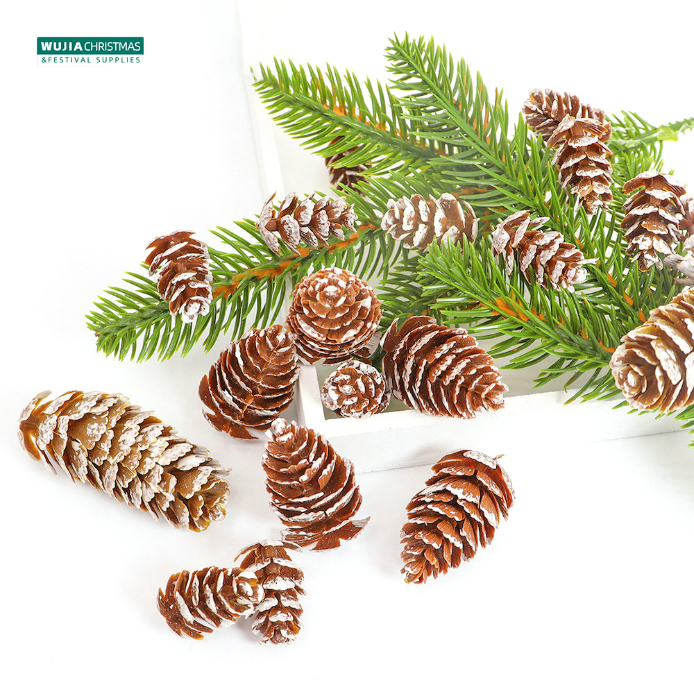 24Pcs Christmas Fake Pine Cone - Christmas Wreath Fake ulasan dan harga