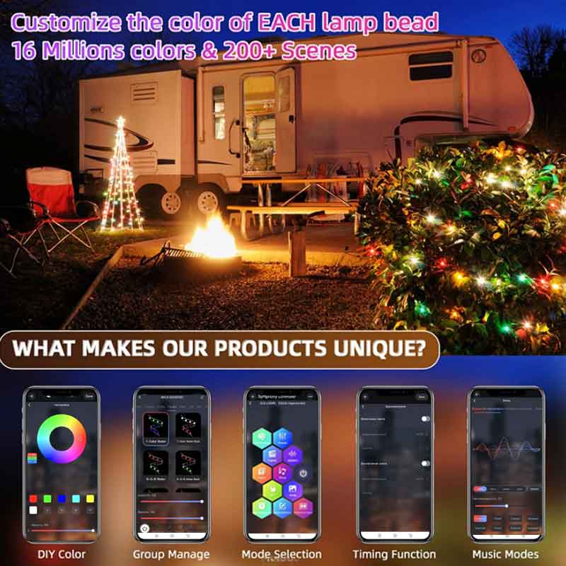 Bluetooth LED String Lights US - Led Fairy String Lights ulasan dan harga