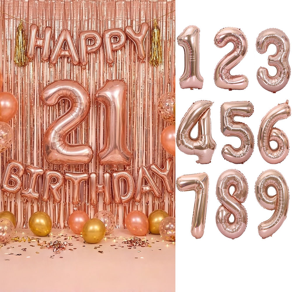 Happy Birthday 32Inch Number F - Tinsel Garland Decoration ulasan dan harga