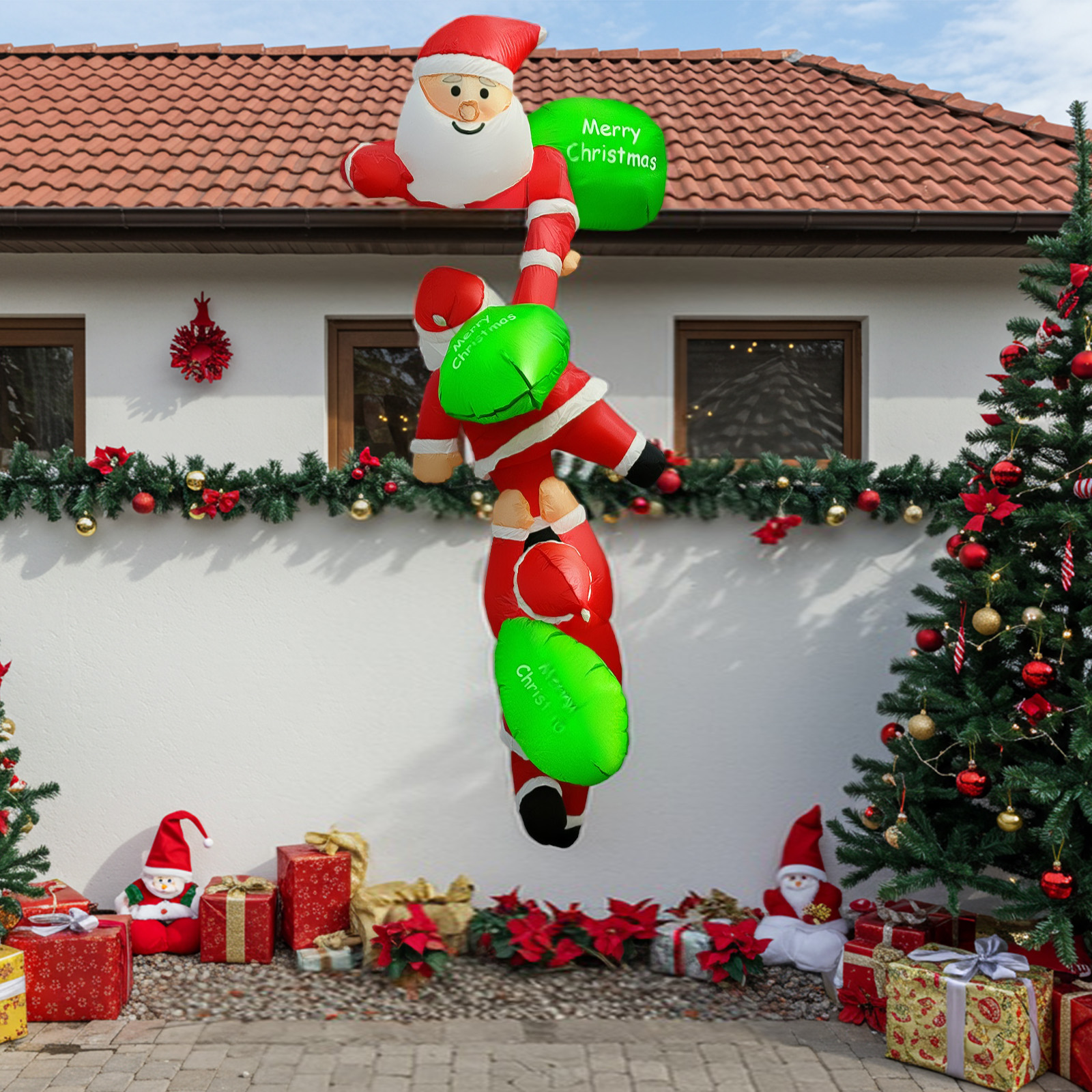 8FT Christmas Inflatable Outdo - Christmas Lights Outdoor ulasan dan harga