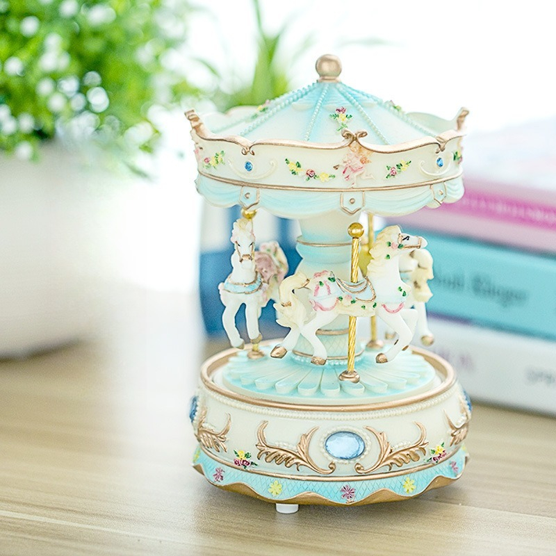 Handmade Resin Carousel Music  - Snow Globe Musical ulasan dan harga
