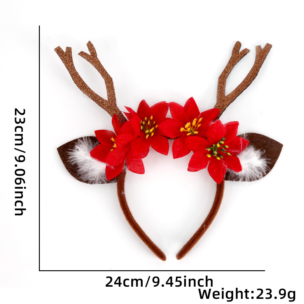 Xmas Hair Accessories Versatil - Reindeer Antlers Headband ulasan dan harga