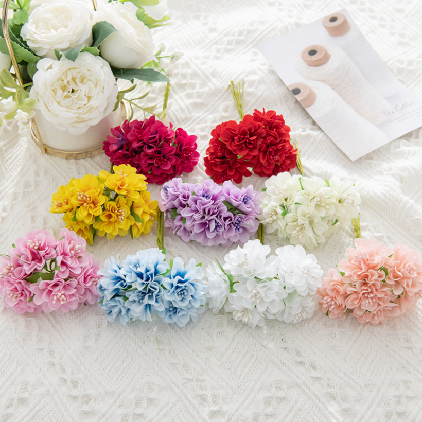 18Pcs Artificial Flowers Stame - Christmas Wreath Fake ulasan dan harga