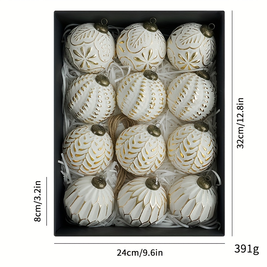 12PC 8cm Antique Plastic Chris - Ornament Ball Set ulasan dan harga