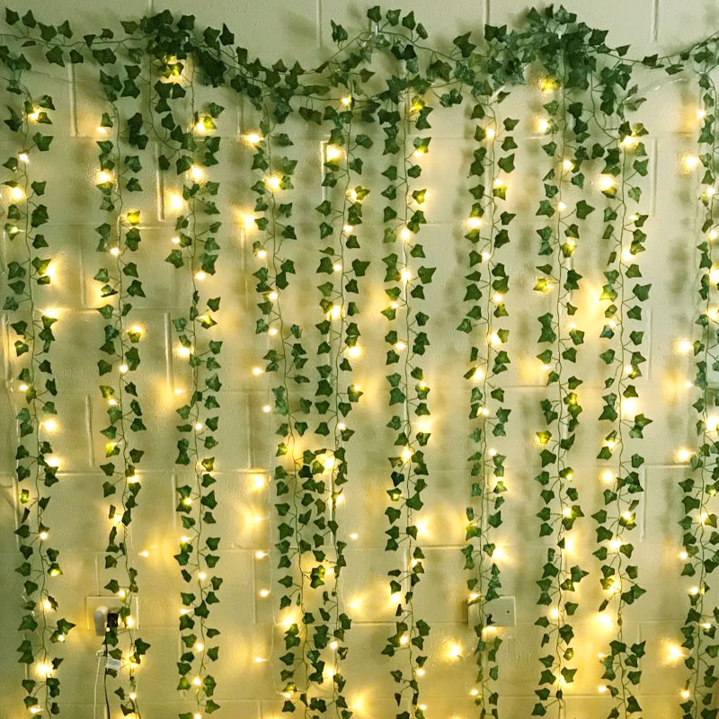 2.3m Silk Leaves Fake Creeper  - Led Fairy String Lights ulasan dan harga