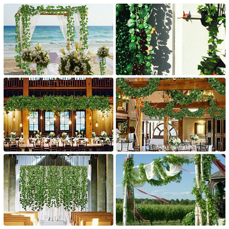 2.3m Silk Leaves Fake Creeper  - Led Fairy String Lights ulasan dan harga