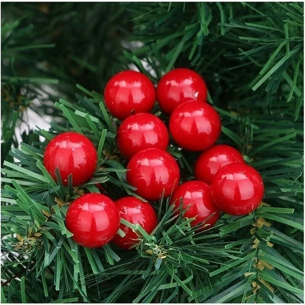 500/50pcs Mini Artificial Red  - Christmas Wreath Fake ulasan dan harga