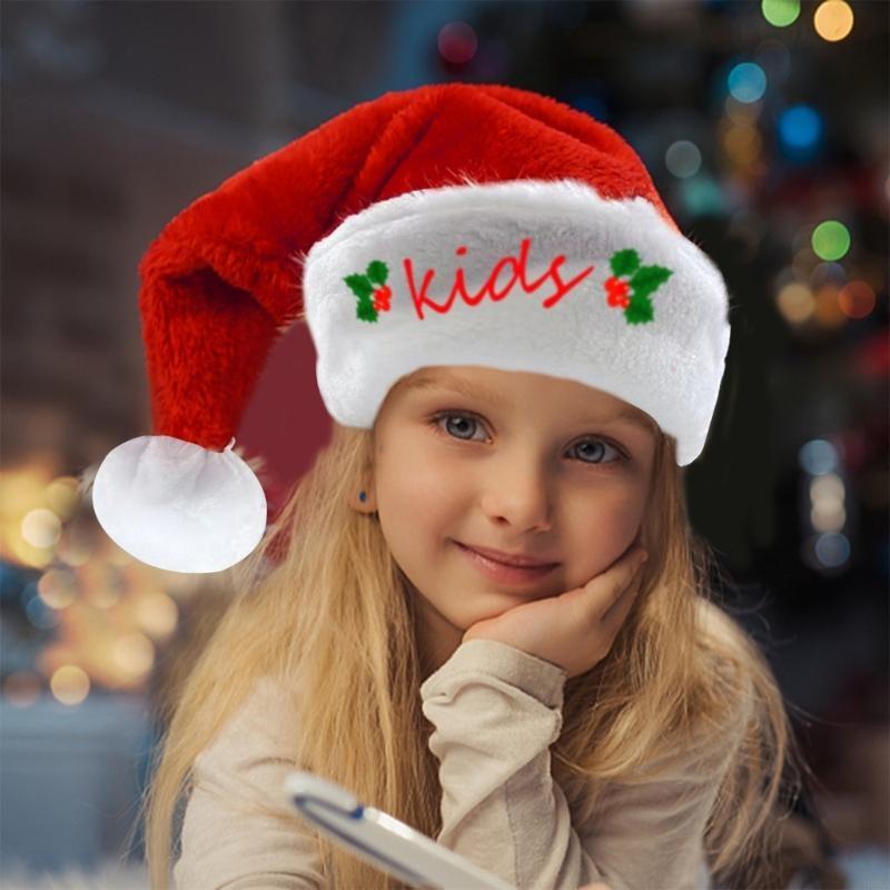 P88A Embroidery Christmas Sant - Santa Hat Plush ulasan dan harga