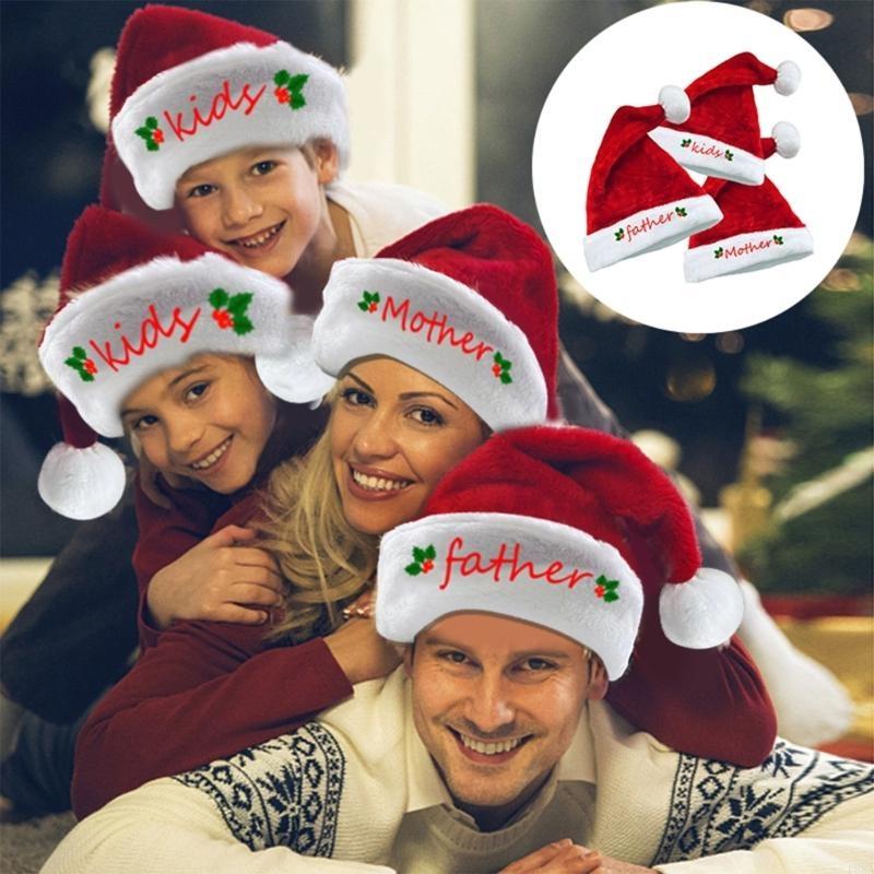 P88A Embroidery Christmas Sant - Santa Hat Plush ulasan dan harga