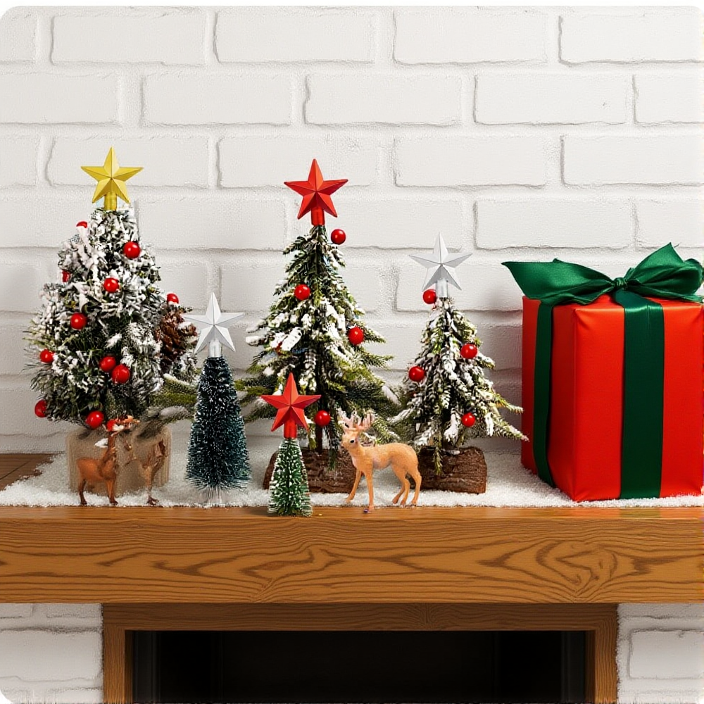 6cm Mini Christmas Tree Topper - Star Tree Topper ulasan dan harga