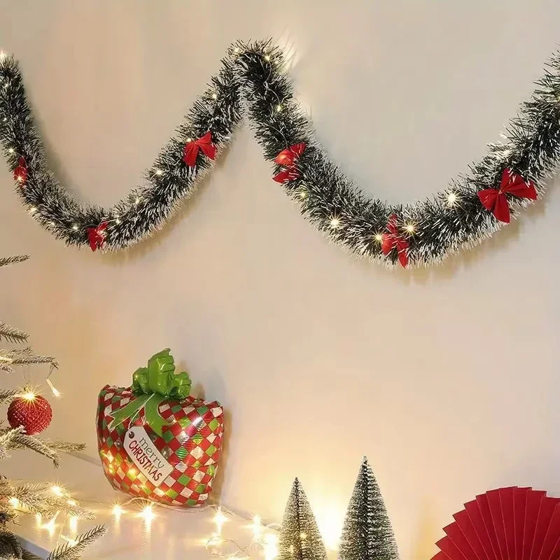 LED Christmas Tinsel Garland A - Tinsel Garland Decoration ulasan dan harga