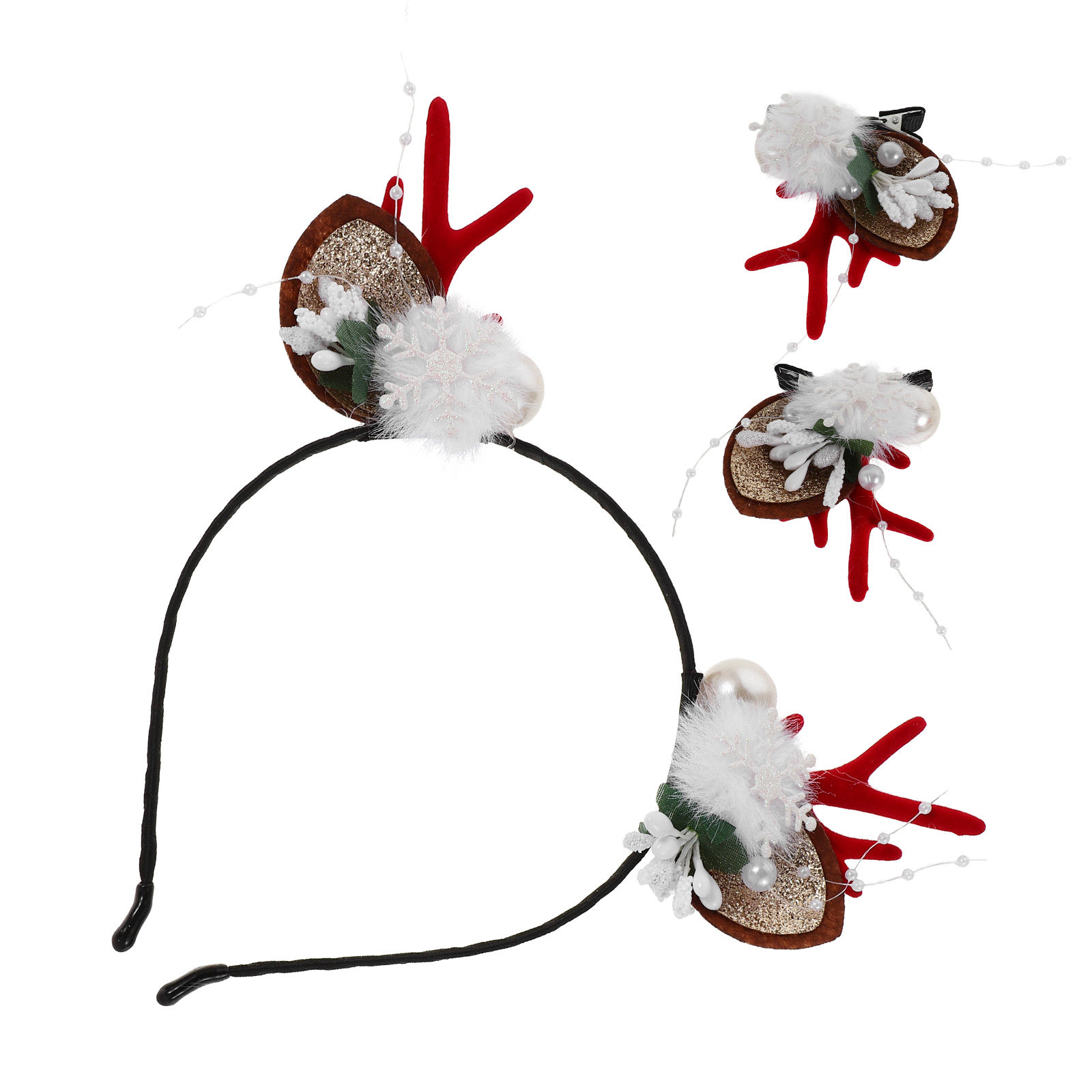 4Pcs Festive Reindeer Antlers  - Reindeer Antlers Headband ulasan dan harga