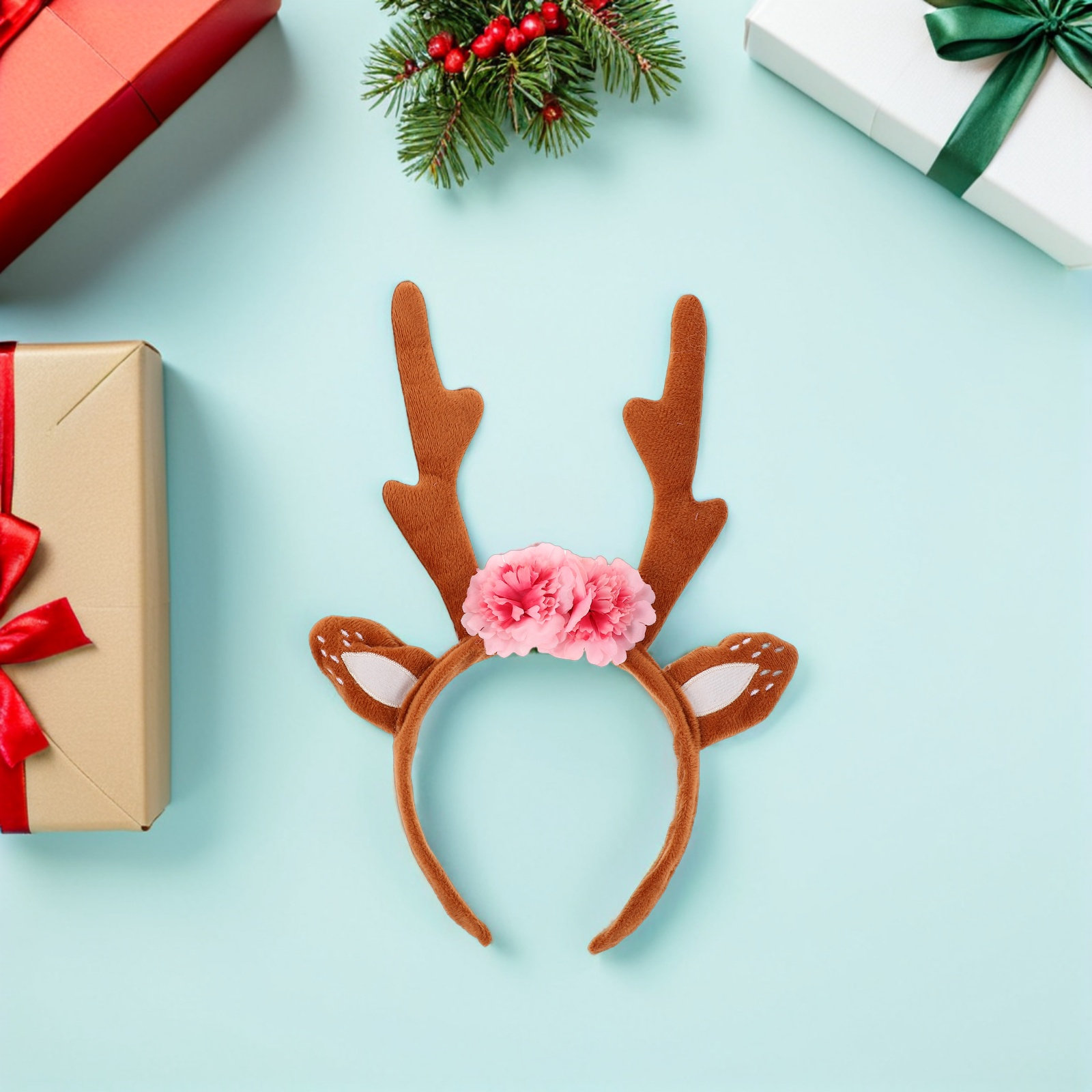 Reindeer Antlers Headband Chri - Reindeer Antlers Headband ulasan dan harga
