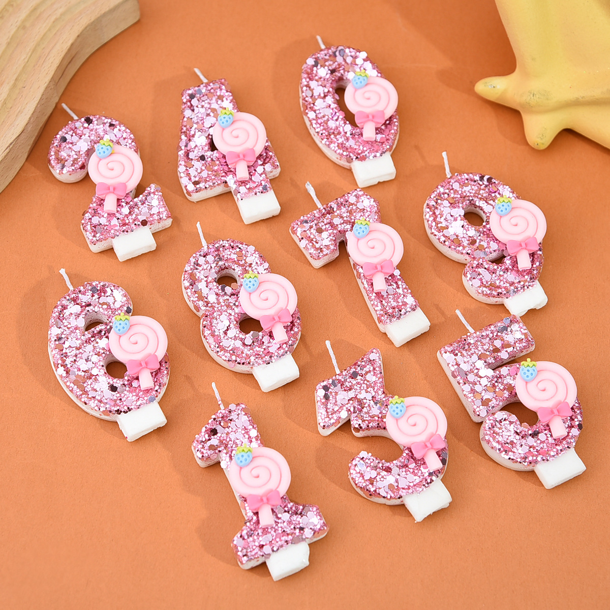 1pc Large 0-9 Numbers Pink Lol - Holiday Candle Set ulasan dan harga