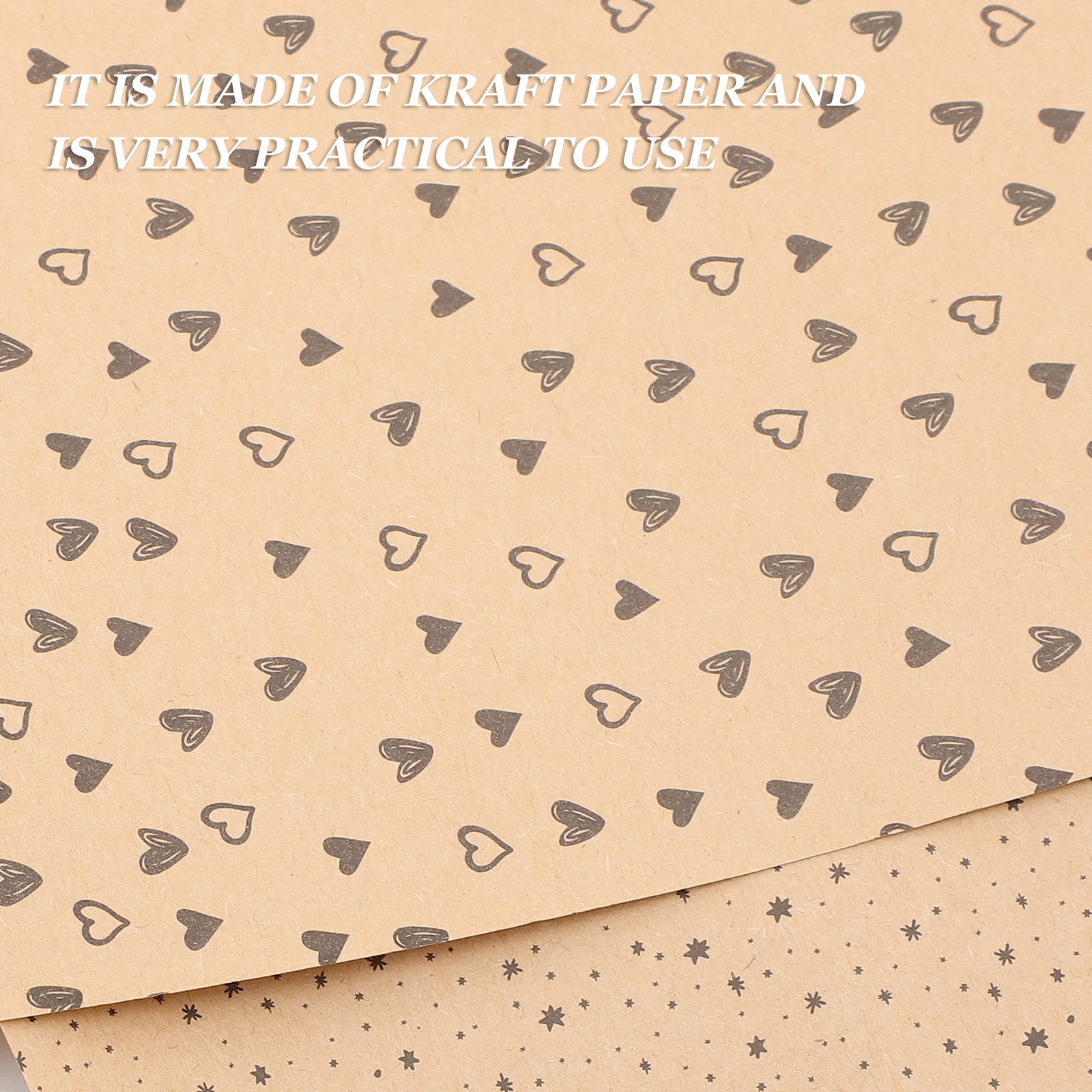 8Pcs Brown Kraft Gift Wrap Pap - Gift Box Wrap Set ulasan dan harga