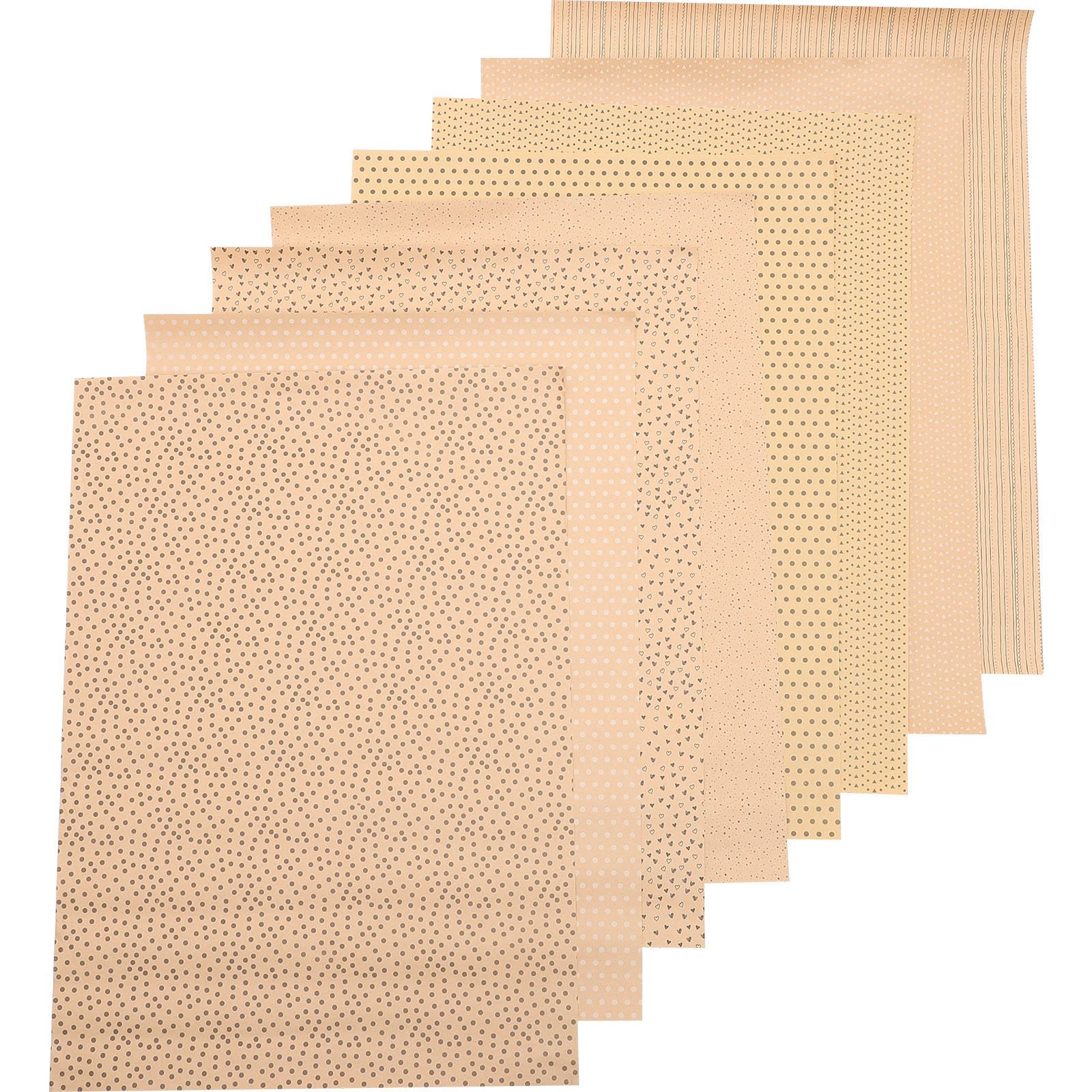 8Pcs Brown Kraft Gift Wrap Pap - Gift Box Wrap Set ulasan dan harga