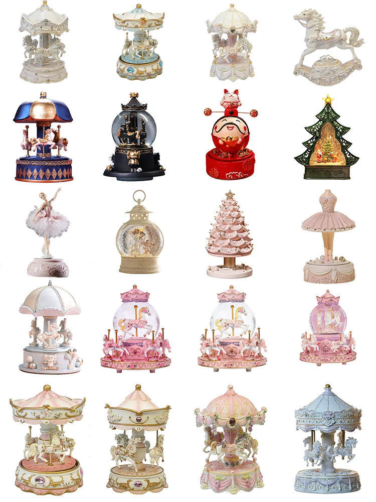 Carousel Music Box Snow Ball M - Snow Globe Musical ulasan dan harga