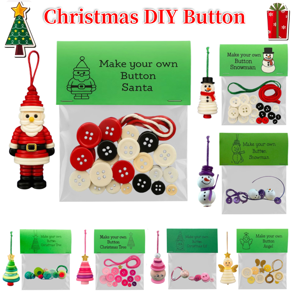 DIY Button Snowman Ornament Ki - Christmas Stocking Hanging ulasan dan harga