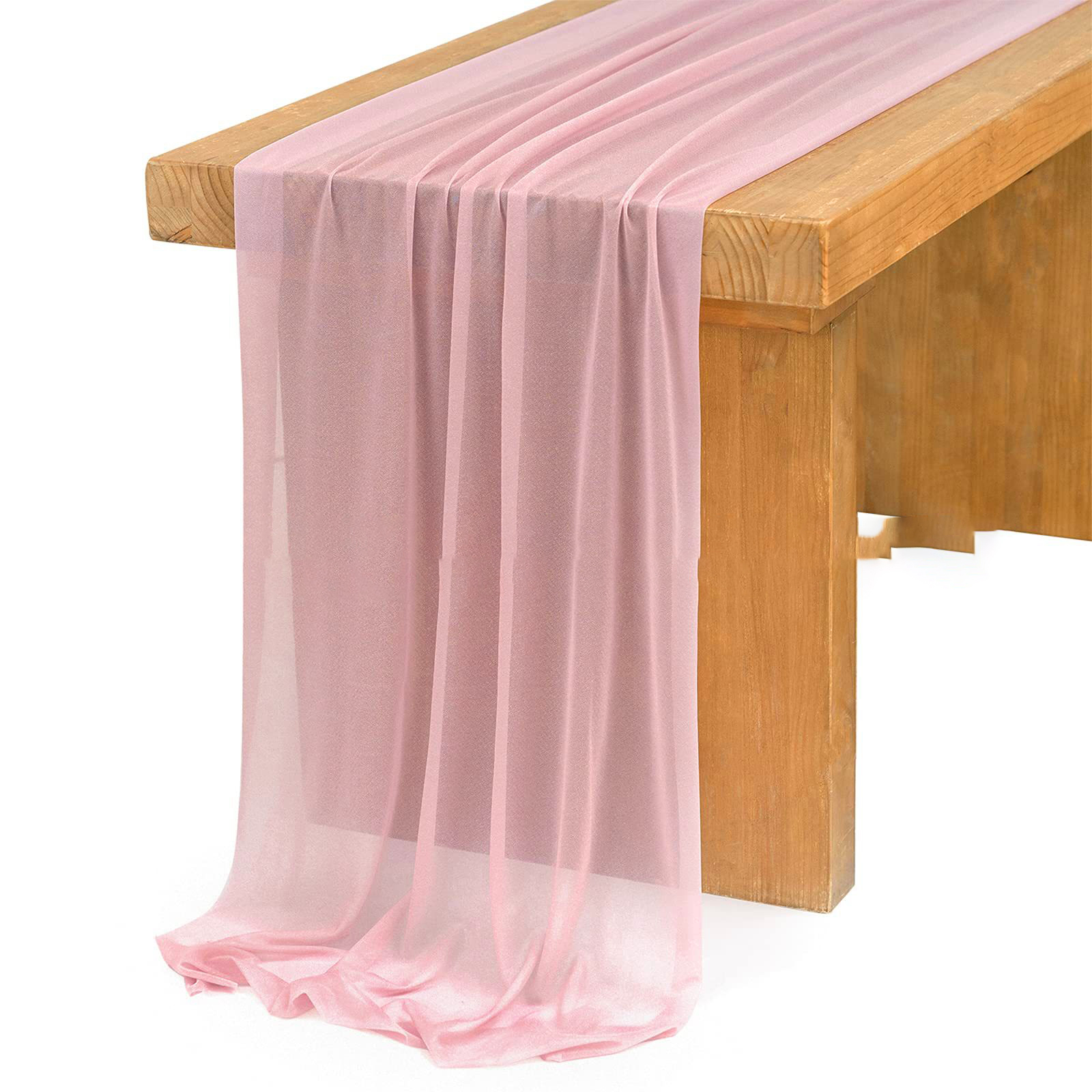 Beige Table Runner Chiffon Tab - Christmas Table Runner ulasan dan harga