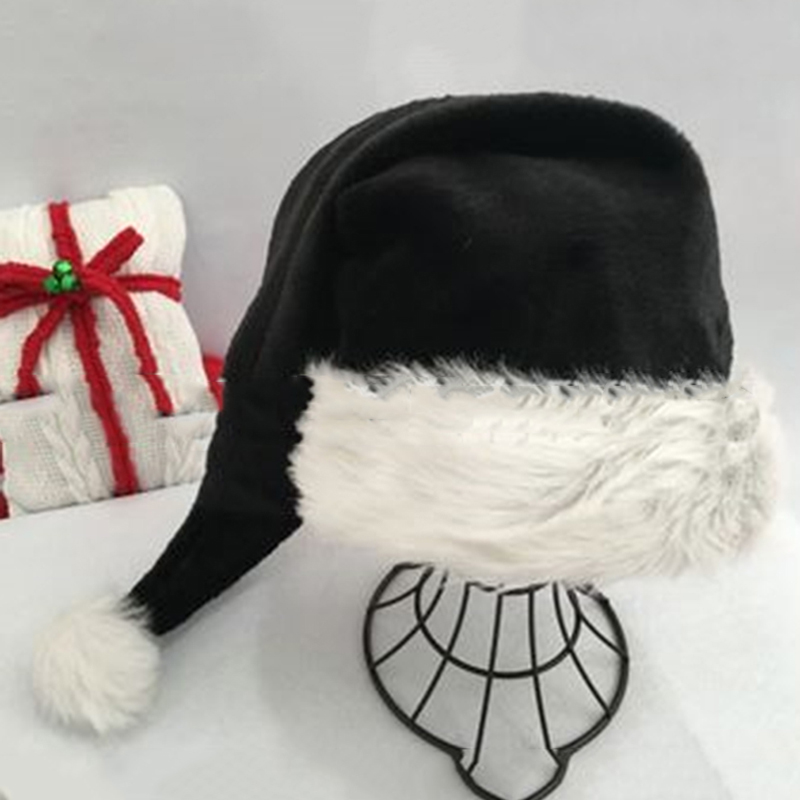 Christmas Santa Hat Black Long - Santa Hat Plush ulasan dan harga